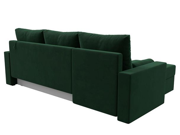 Диван угловой Верона Лайт угол левый (полностью велюр зеленый) - Вид 6