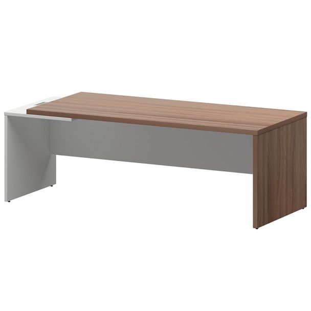 Стол руководителя левый KZ-22L Темный шимо/Белый 2200x900x750 Кортез - Вид 1