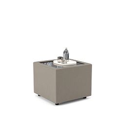 Стол журнальный со стеклом (экокожа) Юнона Un/st/o/s экокожа серо-коричневая CN6 - Фото предпросмотра