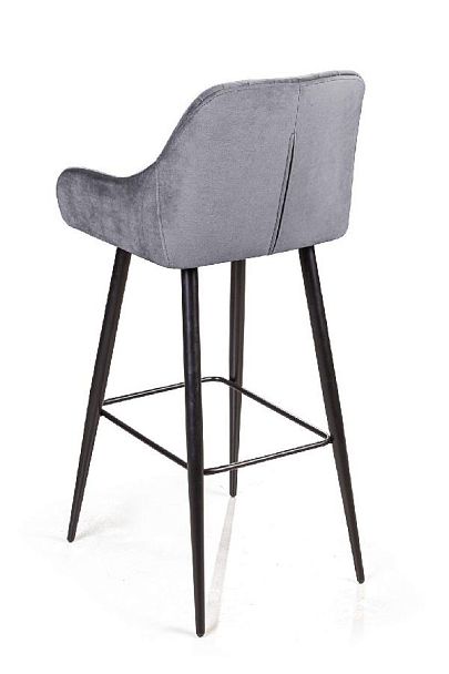 Стул барный Robert, бархат светло-серый 26 - Вид 4