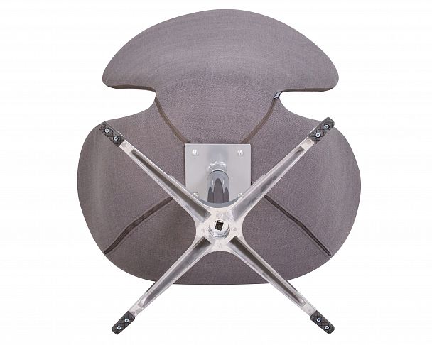 Кресло дизайнерское DOBRIN SWAN (серая ткань IF11, алюминиевое основание) - Вид 7