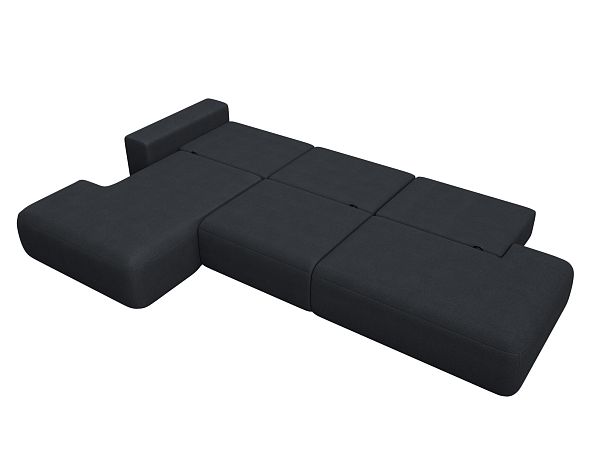 Диван угловой Лига-036 НПБ Модерн Лонг левый угол Искусственная замша серый - Вид 10