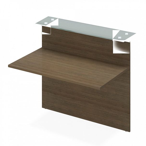 Модуль стойки-ресепшн прямой "Лидер"  ПК-ИМД-СКР120х85СМ-В1-299 дуб шамони - Вид 1