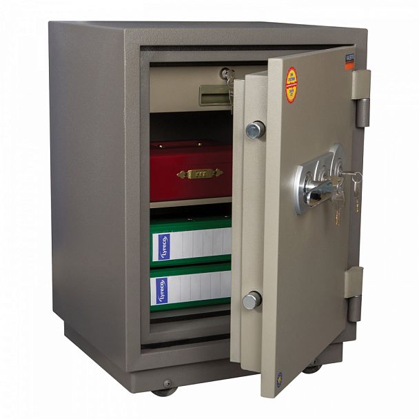 Сейф огнестойкий VALBERG "FRS-66T KL", 672х485х430 мм, 79 кг, 2 ключевых замка, трейзер, крепление к полу - Вид 1