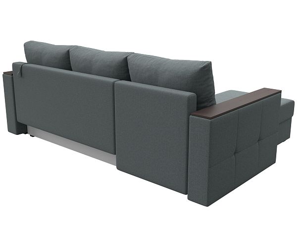 Диван угловой Валенсия Лайт левый угол Рогожка серый - Вид 6