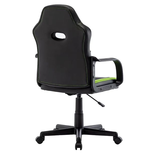 Кресло компьютерное BRABIX "Stripe GM-202", экокожа, черное/зеленое, 532511 - Вид 4