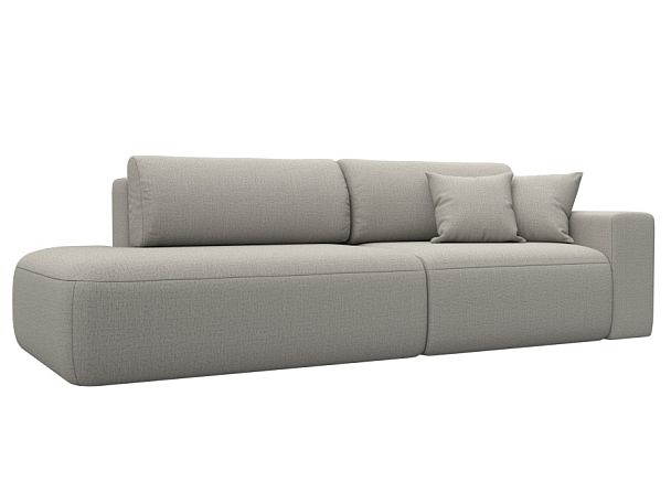 Диван прямой Лига-036 НПБ Модерн подлокотник справа Рогожка бежевый - Вид 1