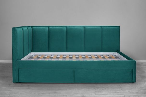 Кровать «Лайф с ящиками», 1200 бирюзовая - Вид 2