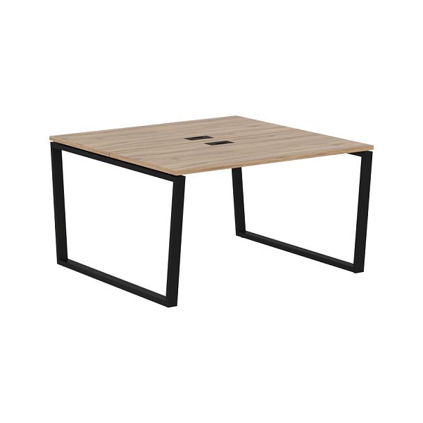 Стол 2-х местный EVWST 1313 Дуб Денвер светлый/Черный 1360х1346х750 EDIS - Вид 1