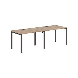 Стол 2-х местный EUWST 2380 Дуб Денвер светлый/Мокко 2326х800х750 EDIS - Фото предпросмотра