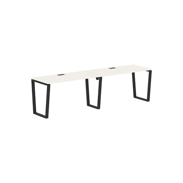 Стол 2-х местный EVWST 2767 Ясень Траун/Черный 2726х670х750 EDIS - Вид 1