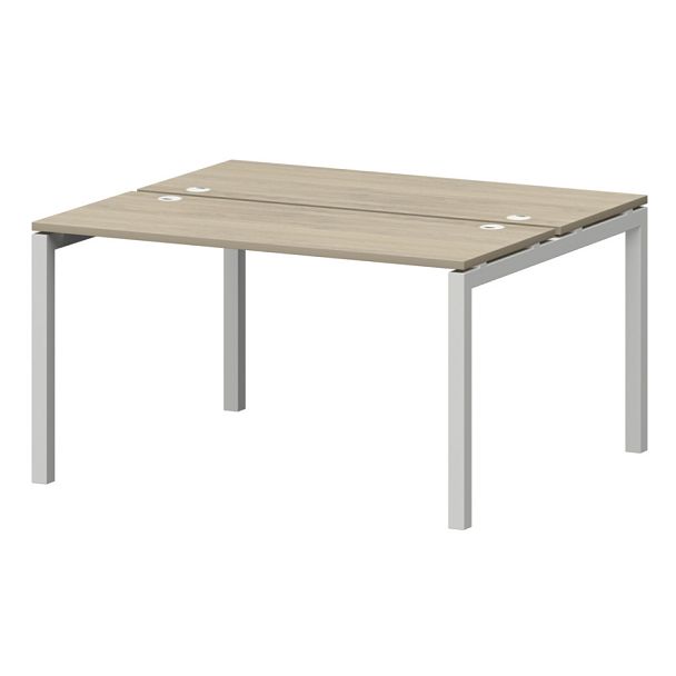 Бенч двойной на металлокаркасе СМС2-П-16К.120.Пр50 Кронберг/Белый 1600x1236x750 Смарт - Вид 1