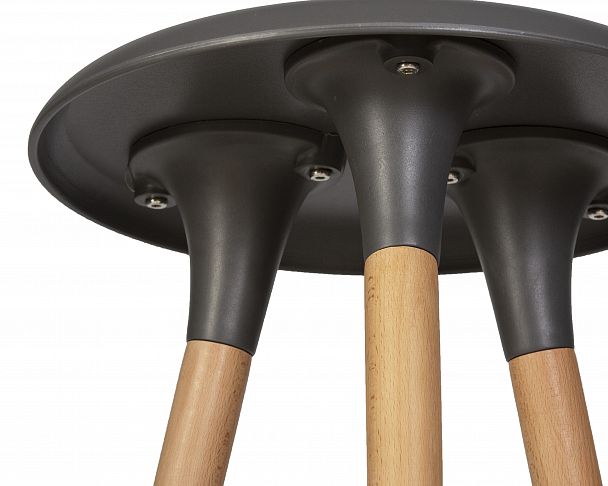 Табурет барный DOBRIN ROYCE (ножки светлый бук, цвет темно-серый (GR-04)) - Вид 6