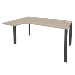 Onix Стол эргономичный левый на П-образном м/к O.MP-SA-4 (L) Дуб аттик/Антрацит металл 1580*1180*750 (800/460) - Фото предпросмотра