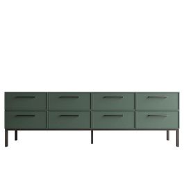Комод с восемью ящиками Nicole цвет Зеленый, арт NEM03G - Фото предпросмотра