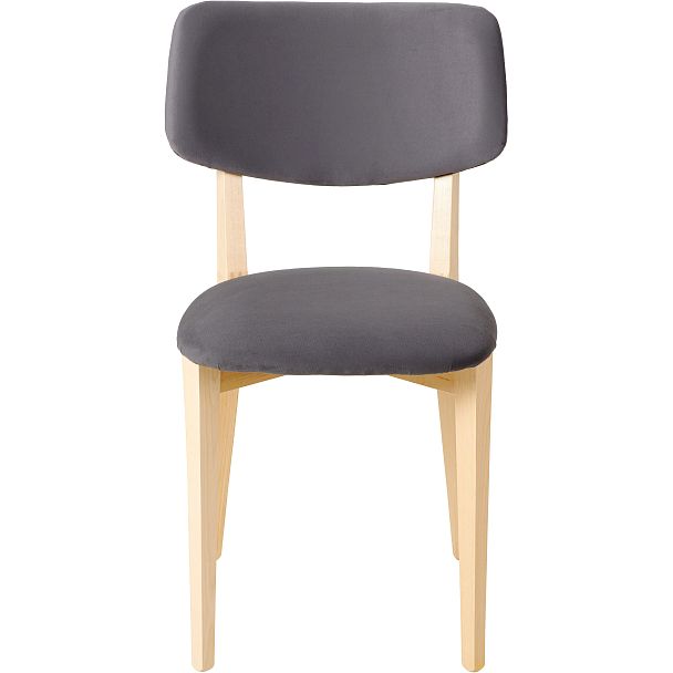 Обеденная группа стол раздвижной Норден 100 Белый/Натуральный и 2 стула Мэти Натуральный/Серый велюр - Вид 13