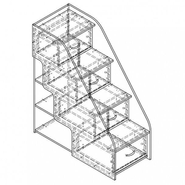 Лестница-комод  "Дельта 23.02" - Вид 4