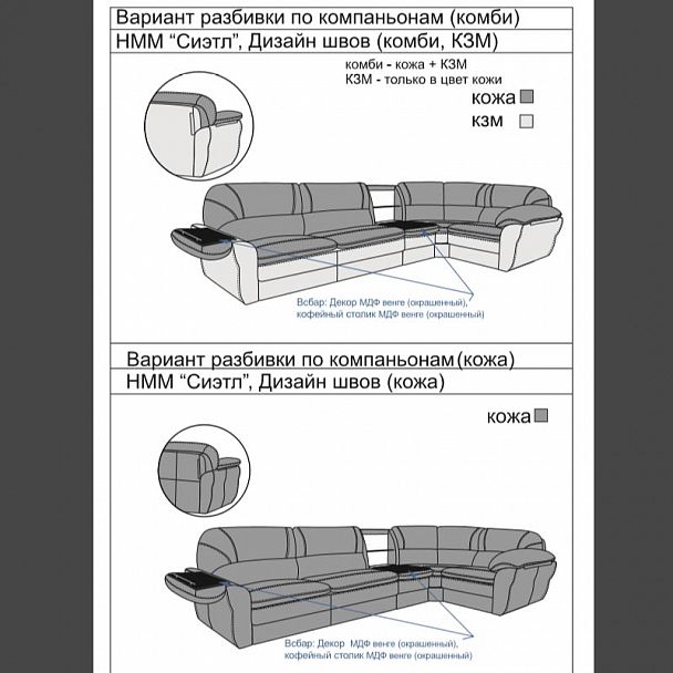 Угловой диван "Сиэтл" БЛ-2РУ - Вид 10
