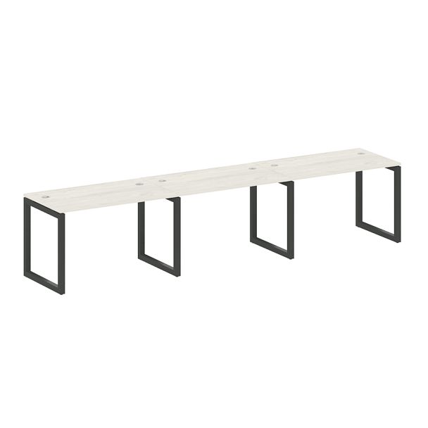 Metal System Quattro Р. ст. на 3 раб. места на О-образном м/к 50БО.СМ-3.2 Дуб наварра/Антрацит металл 3600*720*750 - Вид 1