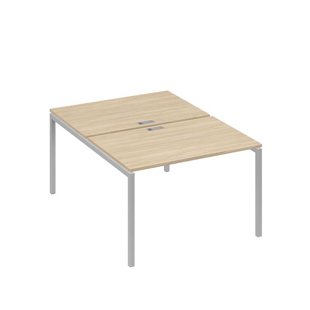 Рабочая станция (2х120) на каркасе DUE A4 А4 Б2 176 БП дуб скандинавский / металлокаркас серый - Вид 1