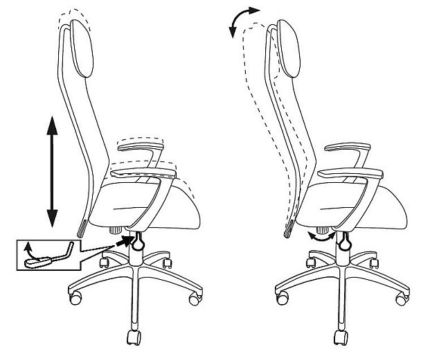 Кресло компьютерное KB-8/DG/TW-12 - Вид 5