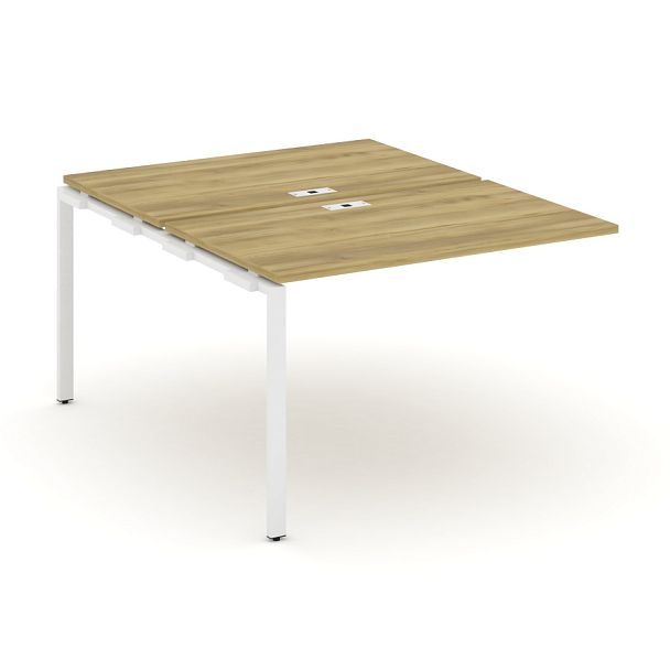 Concept Двойной наборный элемент рабочей станциии CN.DNRS-002 Дуб Винченцо/Металл Белый 1180*1480*750 - Вид 1