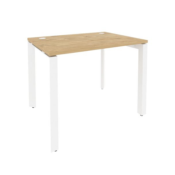 Onix Стол рабочий на П-образном м/к O.MP-SP-1.7 Тиквуд светлый/Белый металл 980*720*750 - Вид 1