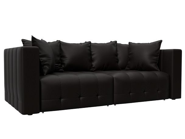 Диван прямой Лига-052 НПБ Экокожа коричневый - Вид 1