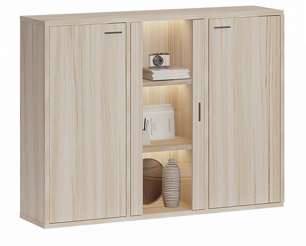 Тумба-витрина Домино СУ(ш3в1)+2ФГ+1ФС Карамель - Вид 2