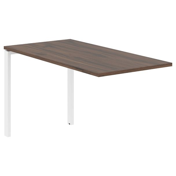 Брифинг-приставка EUB 1367 Дуб Денвер тёмный/Белый 1360х670х750 EDIS - Вид 1