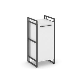 Rift Шкаф 2 ниши узкий RF.SU-21 (L) Белый Бриллиант/Металл Антрацит 420*396*924 - Фото предпросмотра