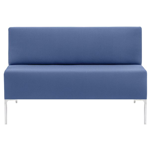 Диван мягкий двухместный "Хост" М-43, 1200х620х780 мм, без подлокотников, экокожа, голубой - Вид 3