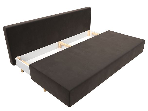 Диван прямой Лига-033 Велюр коричневый - Вид 7