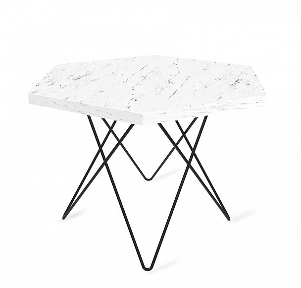 Столик журнальный Sheffilton SHT-TU37/ТТ20 60 ЛДСП черный муар/мрамор каррара белый - Вид 2