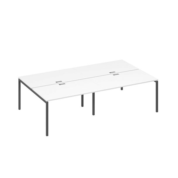 Рабочая станция на металлокаркасе DUE (4х140) A4 А4 Б2 177-2 БП белый премиум / металлокаркас антрацит - Вид 1