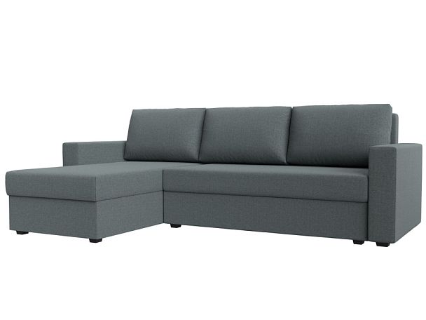 Диван угловой Траумберг Лайт левый угол Рогожка серый - Вид 1