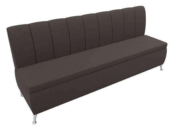 Диван кухонный прямой Кантри Рогожка коричневый - Вид 5