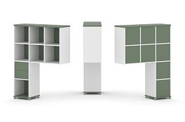 Concept Надставка высокая CN.ONV-002 Кобо/Белый Бриллиант/Металл Белый 1099*350*1486 - Фото предпросмотра