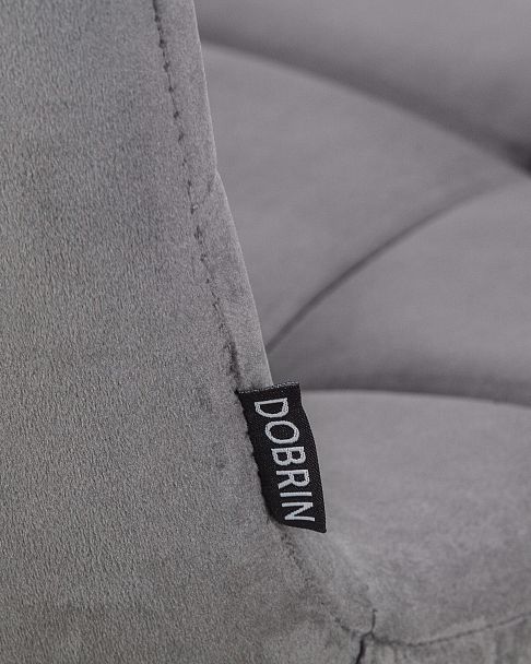 Стул обеденный DOBRIN ALEX (черные матовые ножки, темно-серый велюр (V108-91)) - Вид 9