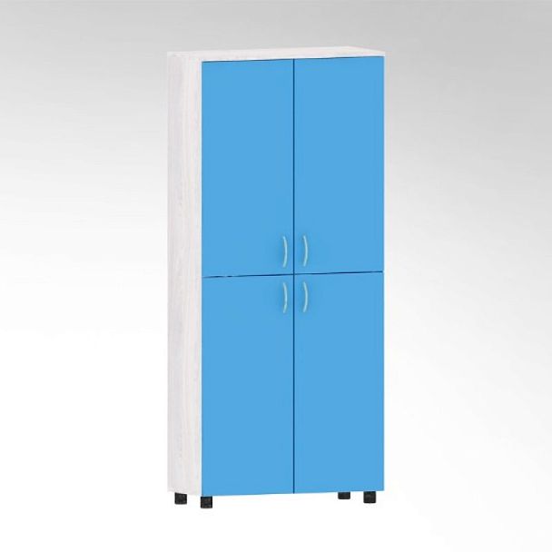 Шкаф для учебных пособий закрытый (Цветной фасад) - Вид 4