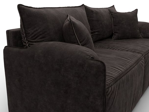Диван прямой модульный Лига-106 Велюр коричневый - Вид 4