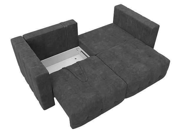 Диван прямой Лига-052 НПБ Велюр серый - Вид 8