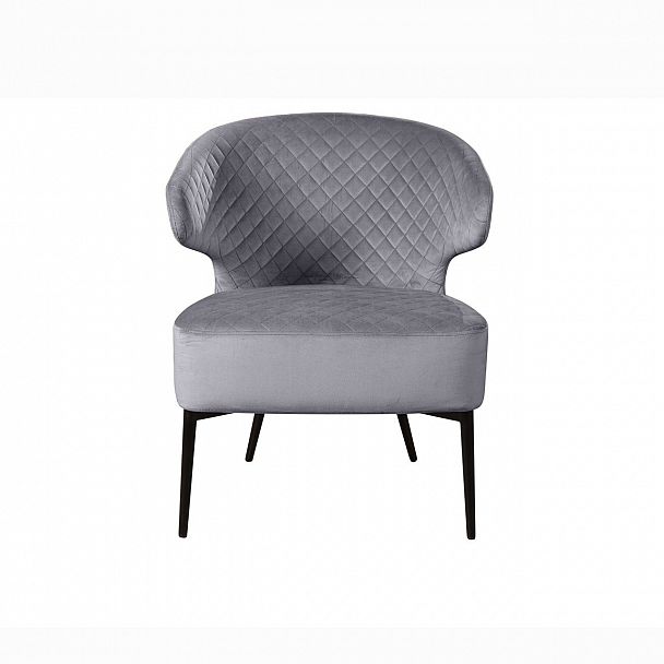 Кресло Richard ромб, бархат серый 27 - Вид 3