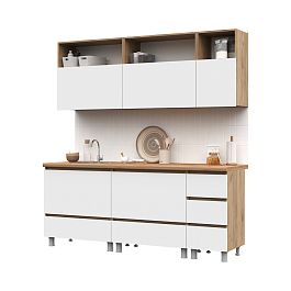 Кухня Хелен 2,0 дуб крафт золото/белый - Фото предпросмотра