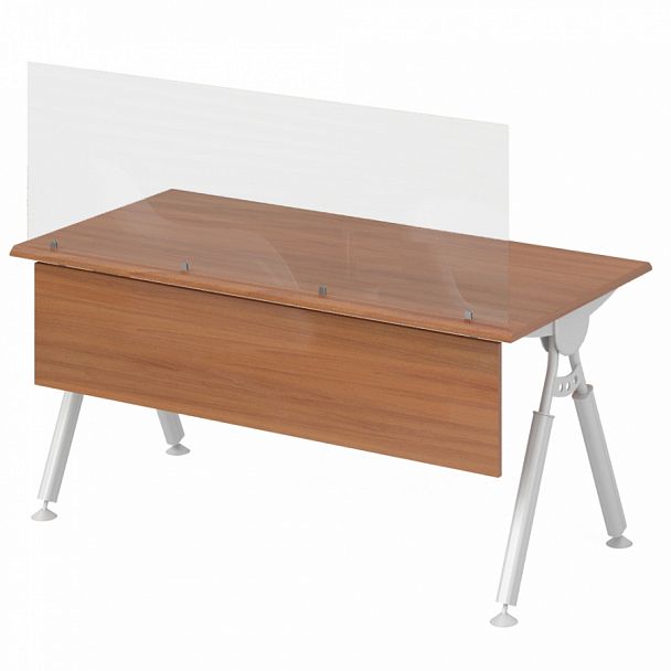 Экран передний прямой 140 "Настольные защитные экраны «Лайт»" ПК-ЛТ-ЭКР135Х60/З-В2-50 прозрачный - Вид 1