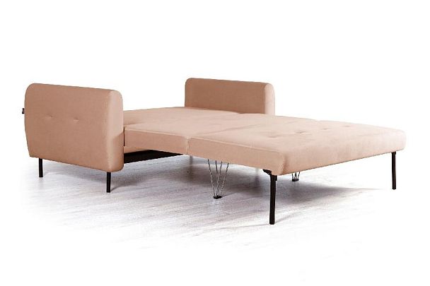 Siena диван-кровать прямой с подлокотниками, бархат бежевый 5 - Вид 6