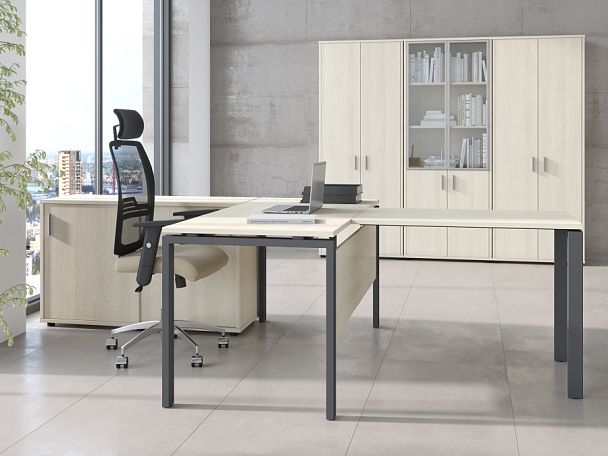 Передняя панель стола 160 Trend Metal 145x1,6x35 дуб феррара - Вид 10