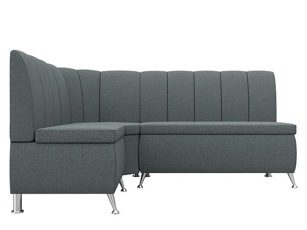 Диван кухонный угловой Кантри левый угол Рогожка серый - Вид 2