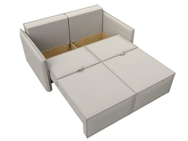 Диван прямой Либерти мини Рогожка бежевый - Вид 8