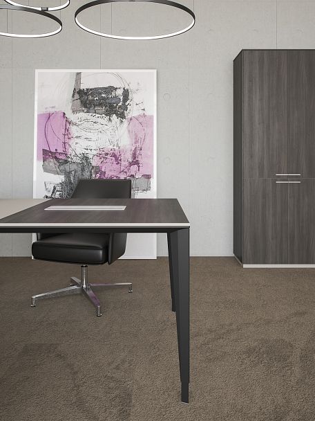 Шкаф для одежды 600 + Шкаф высокий 800 со стеклом мат., 4 ящ., Atlas, обвязка BT, фасады BT - Вид 11